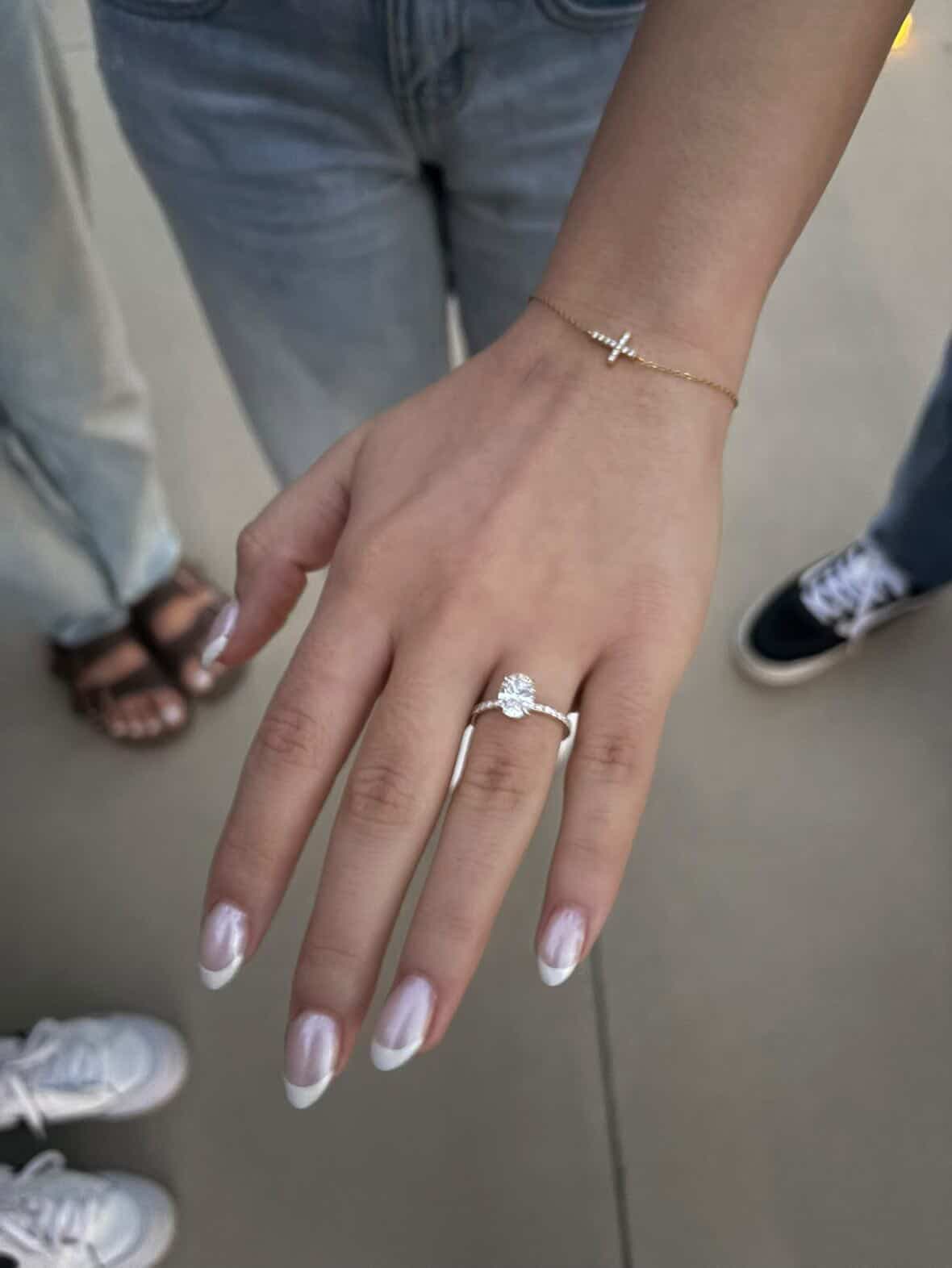 Landen’s mom reached out (thank you Billie Jo!) as she had recently been referred by her friend. She wanted to connect me with her son as he was about to propose to Faith! We worked through Instagram to insure the surprise and make a stunning ring for the proposal. The happiness you see in these images are all we needed to know how it went. That they both took time to send a kind message thanking me was icing on the cake. Congratulations to you both, Landen and Faith! Thank you for allowing us to be a part of this moment and thank you for sharing it with us!
#shesaıdyes #proposal #customengagementring #ourclientsarethebest #ovaldiamond